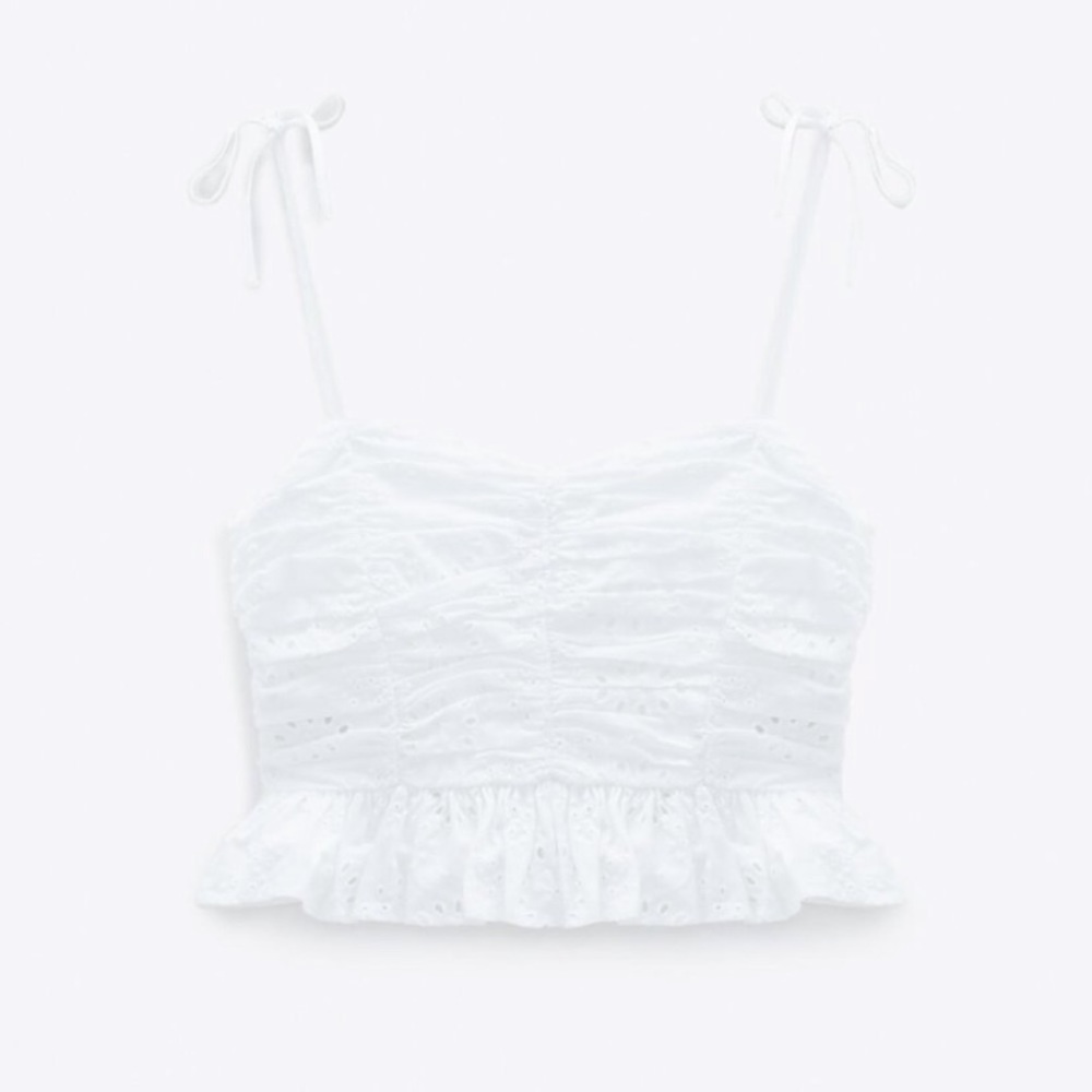 Zara Openwork Embroidered Top